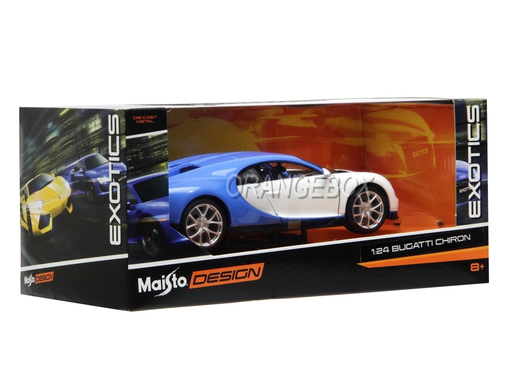 Bugatti Chiron Maisto Exotics 1:24 Azul - 20 anos! Loja on-line de